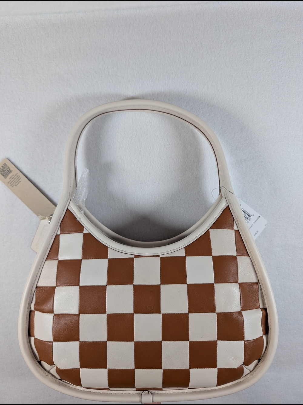 NWT Coach Coachtopia Ergo Tan Checkered Handbag